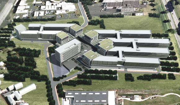 3D project China-Belgium Technology Center. Copyright: Bureau d'Architecture Emile Verhaegen.