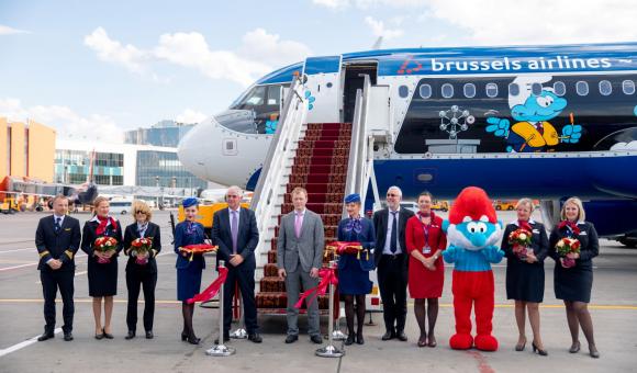 Arrivée d'Aérosmurf à Moscou