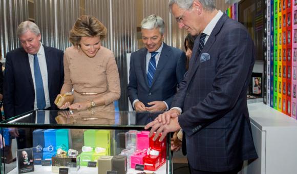 Her Majesty, Queen of the Belgians visiting Ice-Watch factory in Hong Kong.