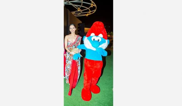 With Miss World Manushi Chillar, during the King's Festival in Mumbai